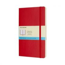 Notes MOLESKINE Classic L (13x21cm) w kropki, miękka oprawa, 192 strony, czerwony, Manutan