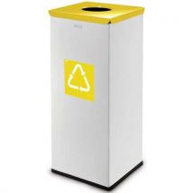 Alda Metalowy kosz na śmieci segregowane EKO Square, pojemność 60 l, żółty Manutan