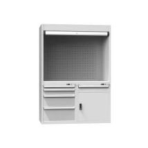 Polak - Stanowisko robocze sterujące - 1462 x 753 x 2069 mm - Szaro-szare - Meble warsztatowe