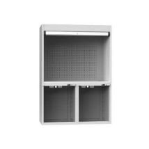 Polak - Stanowisko robocze sterujące - 1462x753x2219 mm, szare - Meble warsztatowe, wytrzymałe, funkcjonalne