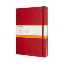 Notes MOLESKINE Classic XL (19x25 cm) w linie, twarda oprawa, 192 strony, czerwony, Manutan