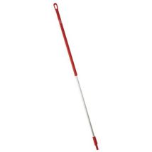 Aluminiowy kij do miotły Vikan, przykręcany, 151 cm, czerwony Manutan