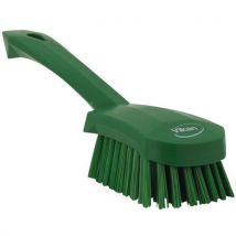 Plastikowa szczotka do naczyń Vikan, 27 cm, włókno twarde, zielona, Manutan
