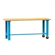 Polak Mobilny stół warsztatowy MPS4-715M, 1500 x 700 x 880 mm, MULTIPLEX, niebieski, Manutan