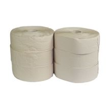 Papier toaletowy Jumbo 1-warstwowy, 28 cm, 290 m, 45% biały, 6 rolek Manutan