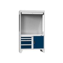 Polak - Stanowisko inspekcyjne warsztatowe - 1200x800x2030 mm - Szaro-ciemnoniebieskie - Solidne i funkcjonalne