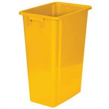 Kosz na odpady plastikowe Probbax na odpady sortowane, bez pokrywy, 60 l, szer. 31,5 cm, żółty, Manutan