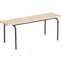 Ława Mona 120 cm - Beżowa, Drewniana, Stalowa Konstrukcja, Nowoczesna, Do Przedpokoju