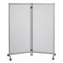 Mobilne ścianki działowe, 170 x 76 x 44 cm, przezroczyste wypełnienie Manutan