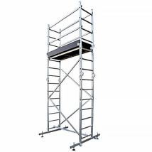 Rusztowanie aluminiowe mobilne Hector z platformą Manutan