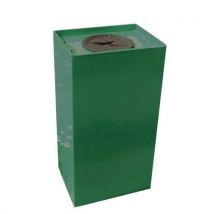 Nobo Metalowy kosz na śmieci segregowane Unobox, pojemność 100 l, zielony, Manutan