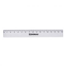 Linijka DONAU, 16cm, transparentna, sprzedaż po 50 szt., Manutan
