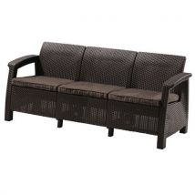 Sofa zewnętrzna Corfu Love Seat Max, brązowa, Manutan