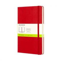 Notes MOLESKINE Classic L (13x21cm) gładki, twarda oprawa, 240 stron, czerwony, Manutan