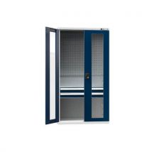 Polak Szafka narzędziowa SK1-003S, 1044 x 625 x 1950 mm, szaro-ciemnoniebieska, Manutan