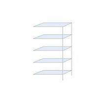 Schulte Lagertechnik Regał metalowy Taranis, dostawny, 200 x 100 x 40 cm, 1170 kg, 5 półek, srebrny, Manutan