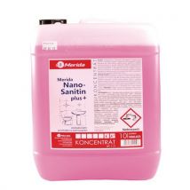 Środek czyszczący do łazienek Merida Nano Sanitin, 10 l, Manutan