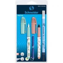 Schneider Zestaw pióro wieczne i pióro kulkowe SCHNEIDER Zippi, wymazywacz, 2 naboje, blister Manutan