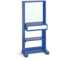 Bott - Stacja kontroli jakości - 182x86x60 cm - 1 szuflada 125 mm - Niebieski/szary - Lean Management