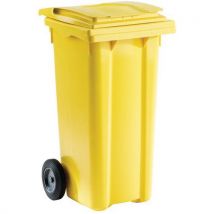 Sulo Plastikowy kosz na śmieci 120 l, żółty, Manutan