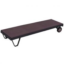 Variofit Platforma transportowa dwukołowa z powierzchnią antypoślizgową, do 1500 kg, szara, koła pełne, 400,5 x 80 x 39 cm, Manutan