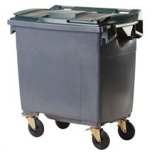 Plastikowy kosz zewnętrzny na odpady zmieszane Sulo o pojemności 750 l, Manutan