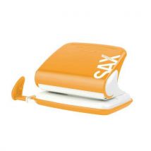 Dziurkacz SAXDesign 318, dziurkuje do 20 kartek, pomarańczowy, display Manutan