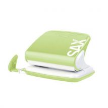 Dziurkacz SAXDesign 318, dziurkuje do 20 kartek, jasnozielony, display Manutan