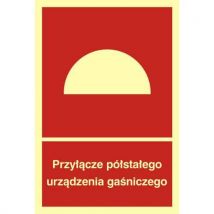 Przyłącze półstałego urządzenia gaśniczego 35 X 51,8 fotolumin. płyta sztywna PCV, Manutan