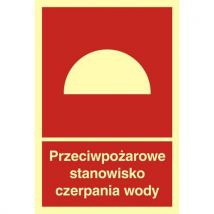 Przeciwpożarowe stanowisko czerpania wody 35 X 51,8 nieświec. płyta sztywna PCV, Manutan