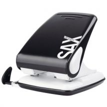 Dziurkacz SAXDesign 518 paperbox, dziurkuje do 40 kartek, czarny Manutan