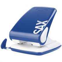Dziurkacz SAXDesign 518 paperbox, dziurkuje do 40 kartek, niebieski Manutan