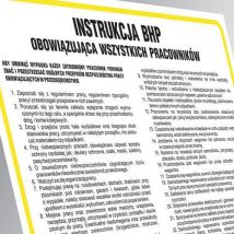 Instrukcja BHP przy obsłudze solarium 24,5 X 35 nieświec. płyta cienka PCV, Manutan