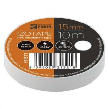 Taśma elektroizolacyjna PVC Emos, szerokość 15 mm, 10 szt., biała Manutan