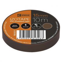 Taśma elektroizolacyjna Emos, szerokość 15 mm, 10 szt., brązowa, Manutan