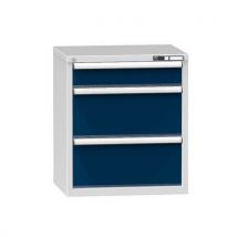 Polak Szafka szufladowa ZD3, 731 x 600 x 840 mm, szaro-ciemnoniebieska, Manutan