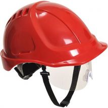 Portwest Hełm Endurance Plus z wizjerką, czerwony, Manutan