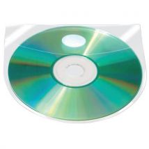 Kieszeń samoprzylepna Q-CONNECT, na 2-4 płyty CD/DVD, 127x127mm, 10szt., Manutan