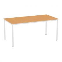 Stół jadalniany Versys z jasnoszarymi nogami RAL 7035, 160 x 80 x 74,3 cm, buk, Manutan