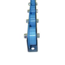 Uniwersalna listwa rolkowa, tworzywo sztuczne, szerokość 41 mm, rozstaw 125 mm, nośność 10 kg Manutan