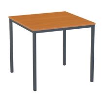 Stół jadalniany Versys z nogami antracyt RAL 7016, 80 x 80 x 74,3 cm, czereśnia Manutan