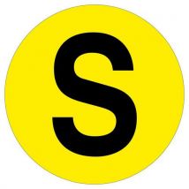 Beaverswood Okrągły samoprzylepny znak podłogowy, litera S Manutan