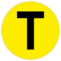 Beaverswood Okrągły samoprzylepny znacznik podłogowy, litera T Manutan