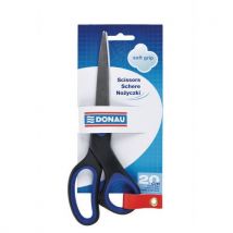 Nożyczki biurowe DONAU Soft Grip, 20cm, niebieskie Manutan