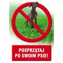 Posprzątaj po swoim psie 21 X 29,7 nieświec. płyta sztywna PCV, Manutan