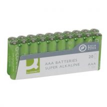 Baterie super-alkaliczne Q-CONNECT AAA, LR03, 1,5V, 20szt., Manutan