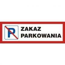 Zakaz parkowania 20 X 60 nieświec. płyta sztywna PCV, Manutan