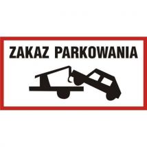 Zakaz parkowania 30 X 60 nieświec. płyta sztywna PCV, Manutan