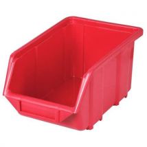 Plastikowy boks Ecobox medium 12,5 x 15,5 x 24 cm, czerwony, Manutan