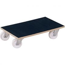 Variofit Platforma transportowa PL10, do 500 kg, koła poliamidowe, 14,5 x 60 x 35 cm, Manutan